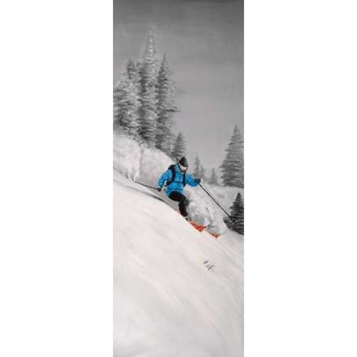 Man Skiing in Mountain Poster Print by Atelier B Art Studio Image 2