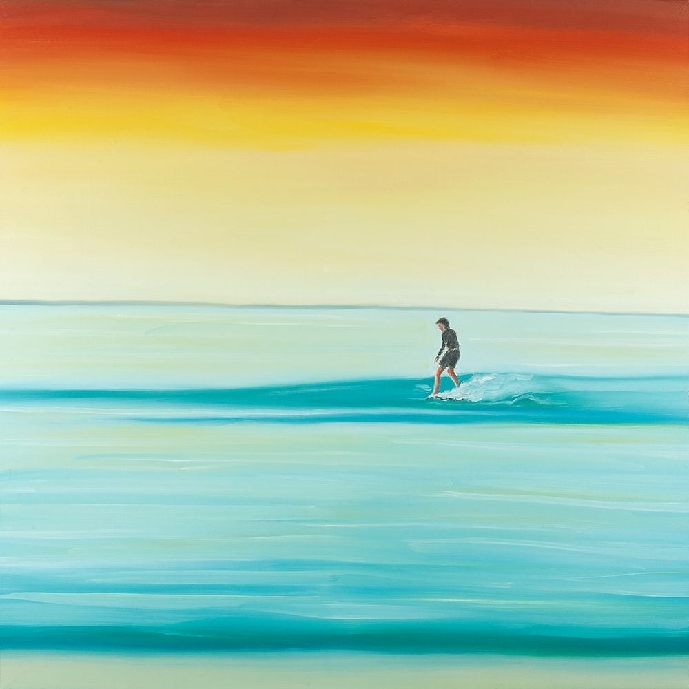 A Surfer By Dawn Poster Print by Atelier B Art Studio Image 1