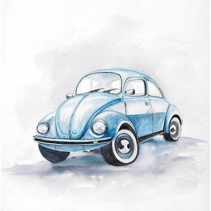 Beetle Blue Car Poster Print by Atelier B Art Studio Image 1