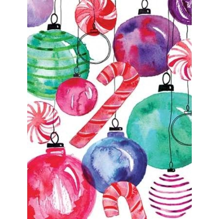 Candy Cane Ornaments Poster Print by Sara Berrenson Image 1