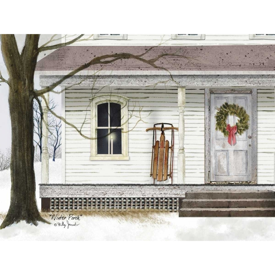 Winter Porch Poster Print by Billy Jacobs Image 1