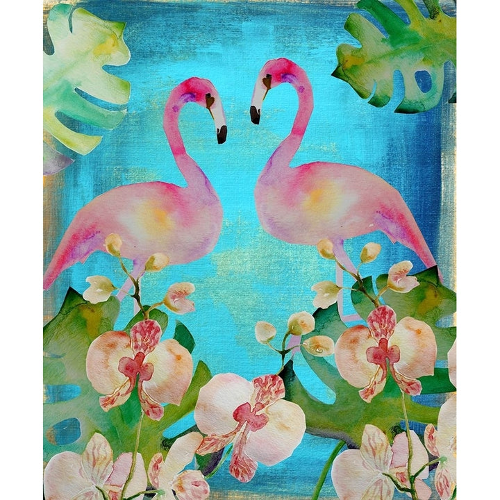 Orchid Flamingos Poster Print by Boho Hue Studio Boho Hue Studio Image 1