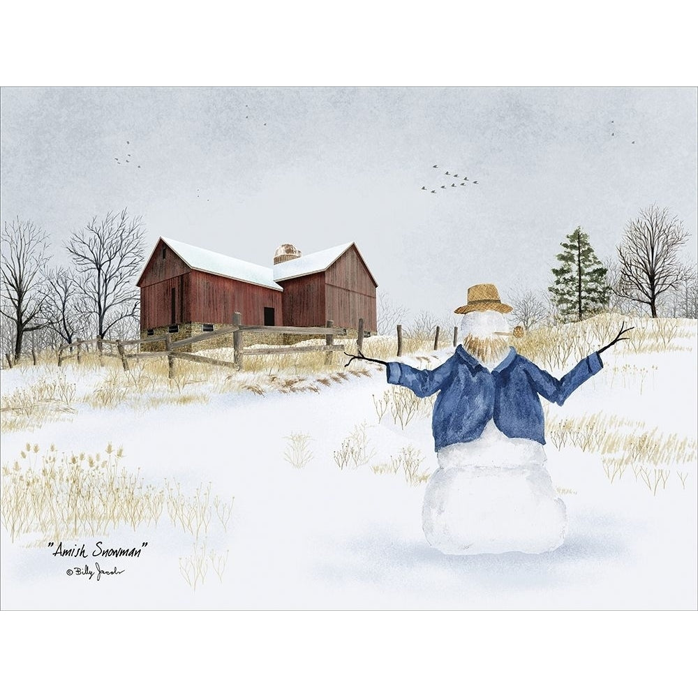 Amish Snowman Poster Print by Billy Jacobs Image 1