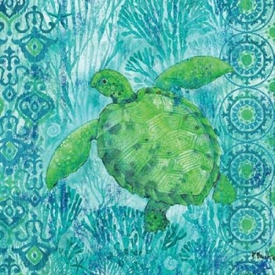 Turtle Batik Sq Poster Print by Paul Brent Image 1