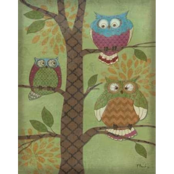 Fantasy Owls Vertical I Poster Print by Paul Brent Image 1