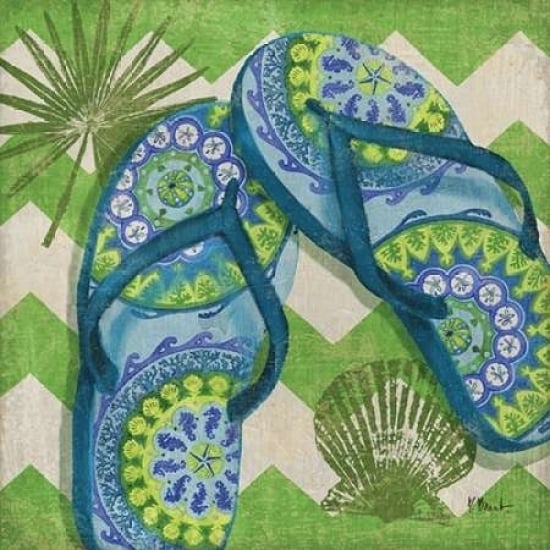 Coastal Flip Flops I Poster Print by Paul Brent Image 1