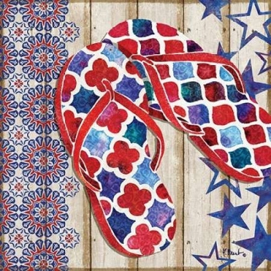 Patriotic Sarasota Sandals I Poster Print by Paul Brent Image 1