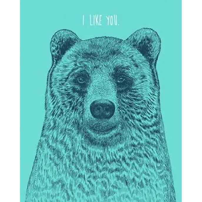 I Like You Bear Poster Print by Rachel Caldwell Image 2