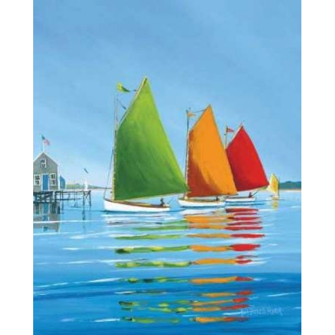 Cape Cod Sail Poster Print by Sally Caldwell Fisher Image 1