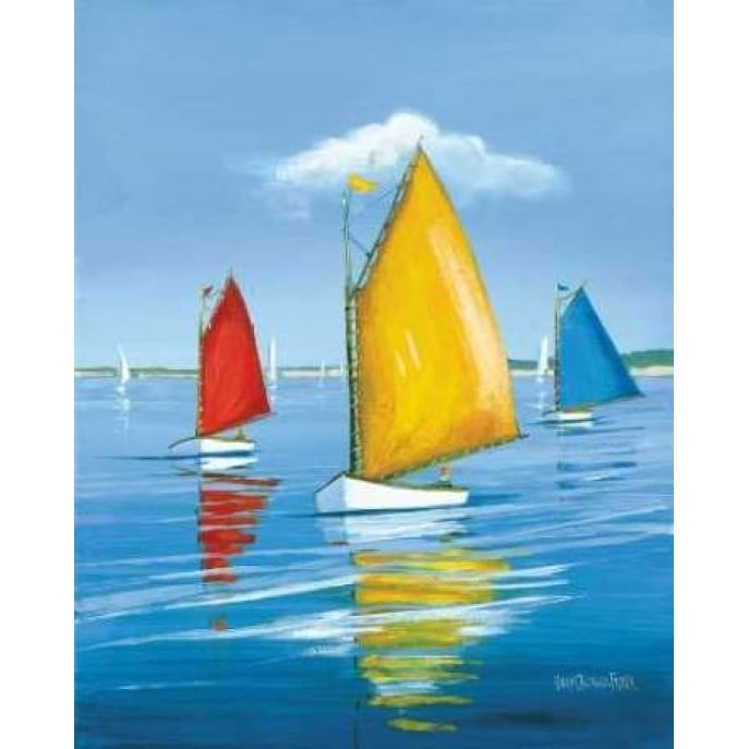 Newport Regatta Poster Print by Sally Caldwell Fisher Image 1