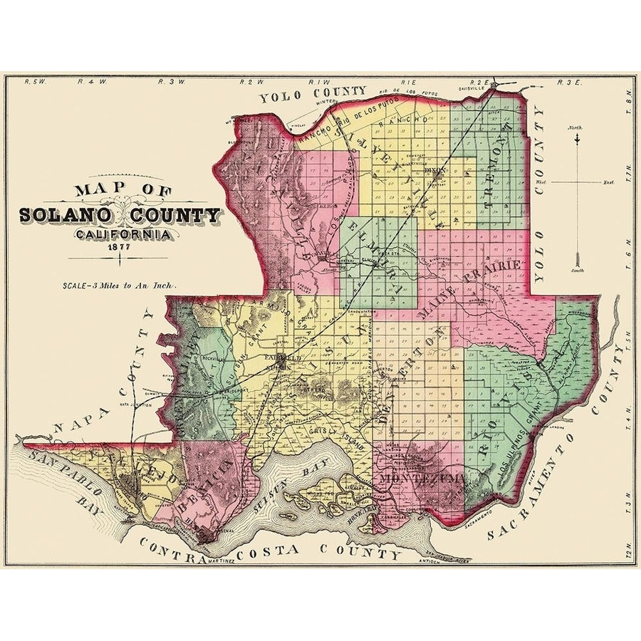 Solano Vacaville California - Thompson 1877 Poster Print by Thompson Thompson CASO0001 Image 1