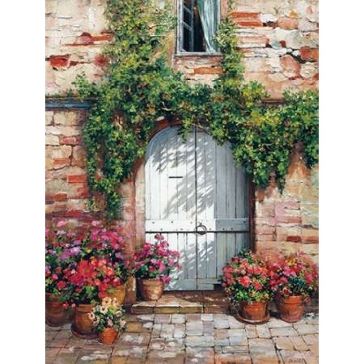 Wooden Doorway Siena Poster Print by Roger Duvall Image 1