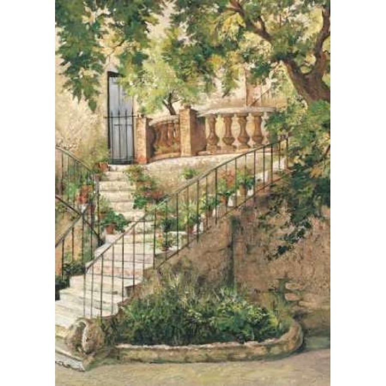 Courtyard in Provence Poster Print by Roger Duvall Image 2