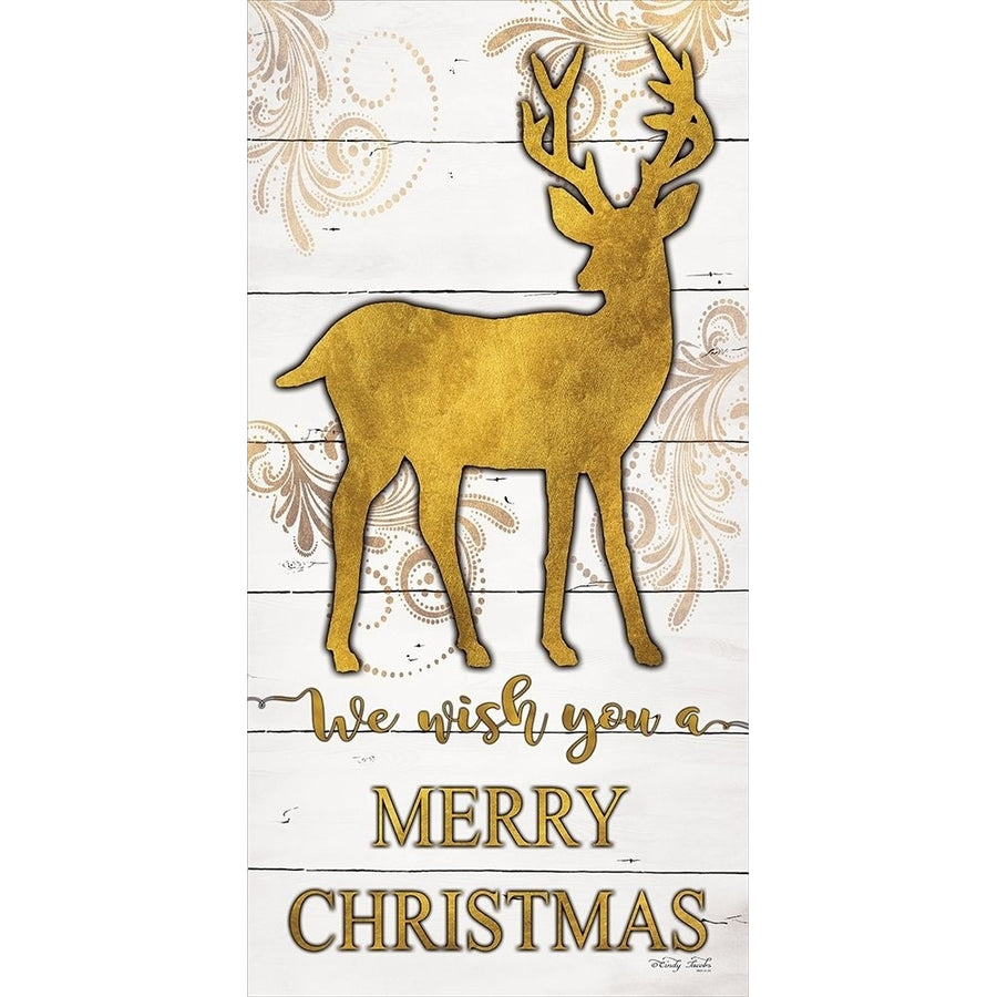 Reindeer Merry Christmas Poster Print by Cindy Jacobs Image 1