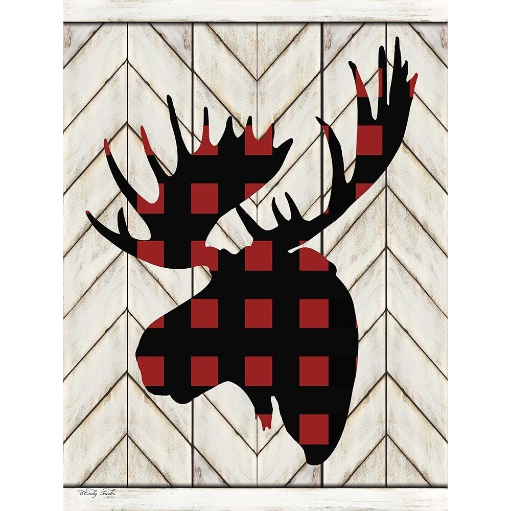 Plaid Moose Poster Print by Cindy Jacobs Image 1