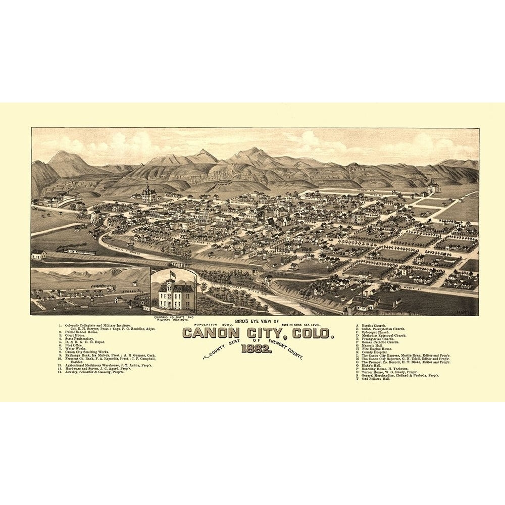 Canon City Colorado - Stoner 1882 Poster Print by Stoner Stoner COCA0001 Image 1