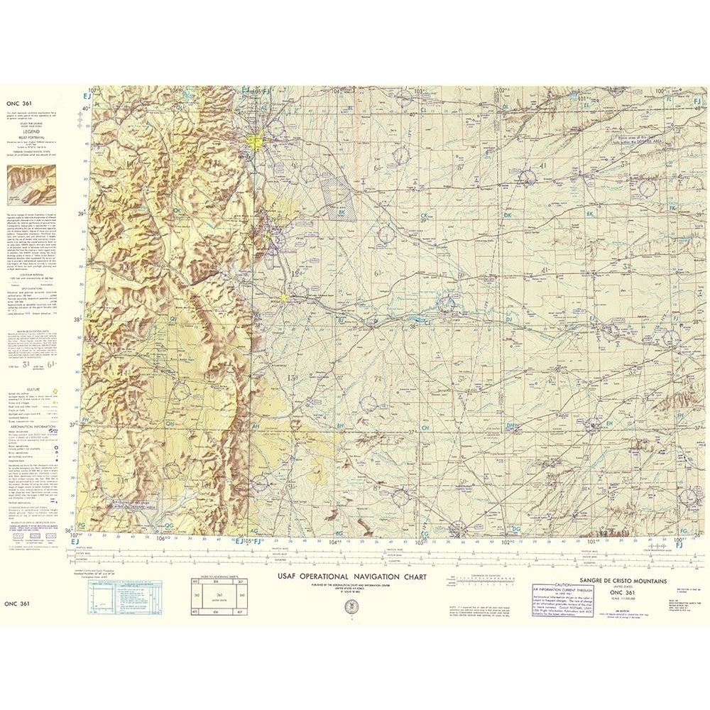 Sangre De Cristo Mountains Colorado Sheet Poster Print by USAF USAF COSC0001 Image 1