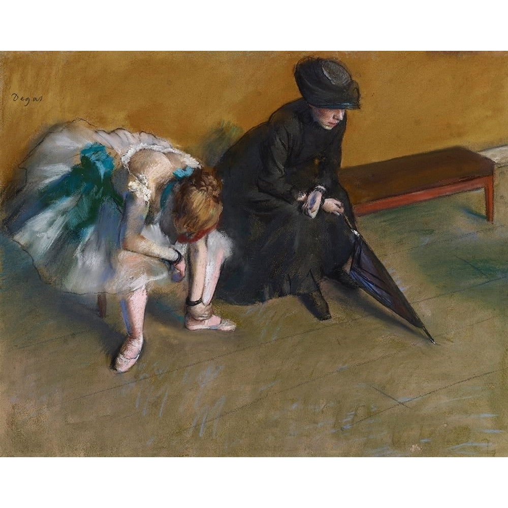 Waiting Poster Print by Edgar Degas Image 1