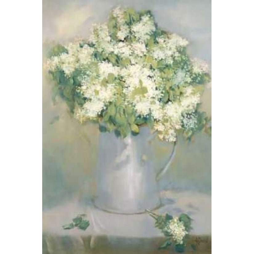 White Lilacs Poster Print by Andrea Dern Image 1