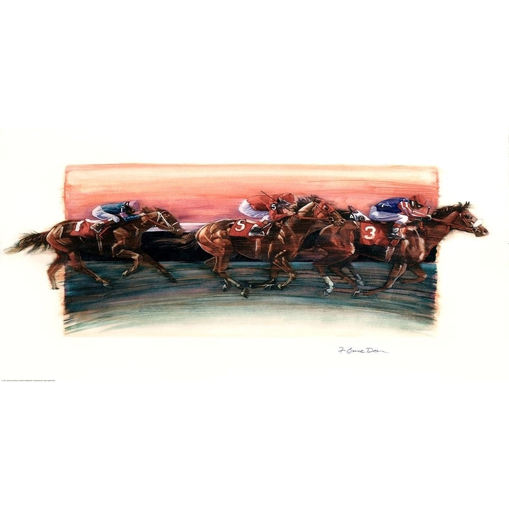 Horse Race Poster Print by Bruce Dean Image 1