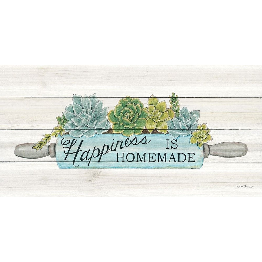 Happiness is Homemade Succulents Poster Print by Deb Strain Image 1