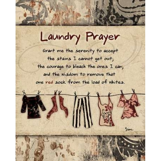 Laundry Prayer Solid Poster Print by Diane Stimson Image 2