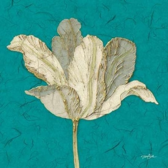 Teal Behind Tulip Poster Print by Diane Stimson DSSQ208B2 Image 1