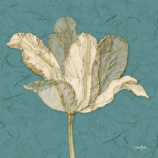 Muted Teal Behind Tulip Poster Print by Diane Stimson Image 2