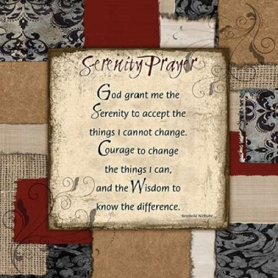 Patchwork Serenity Prayer Poster Print by Diane Stimson Image 1