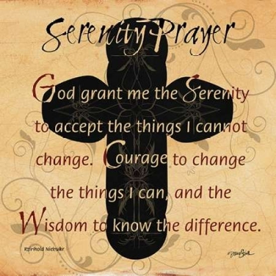 Serenity Prayer Cross Poster Print by Diane Stimson Image 1