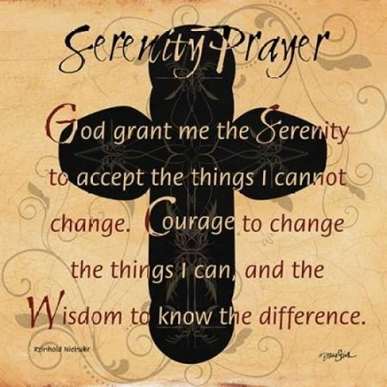 Serenity Prayer Cross Poster Print by Diane Stimson Image 2