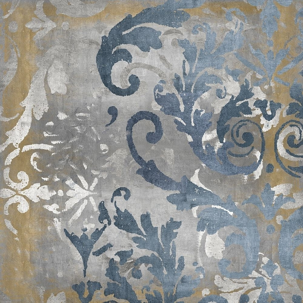 Damask in Silver and Gold II Poster Print by Ellie Roberts ELR114976 Image 1