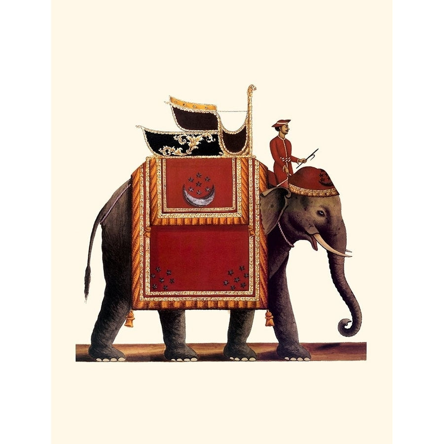 Indian Ceremonial Elephant- Red Poster Print by Anonymous Image 1