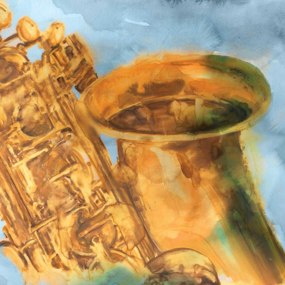 Musical Sax Poster Print by Eva Watts Image 1