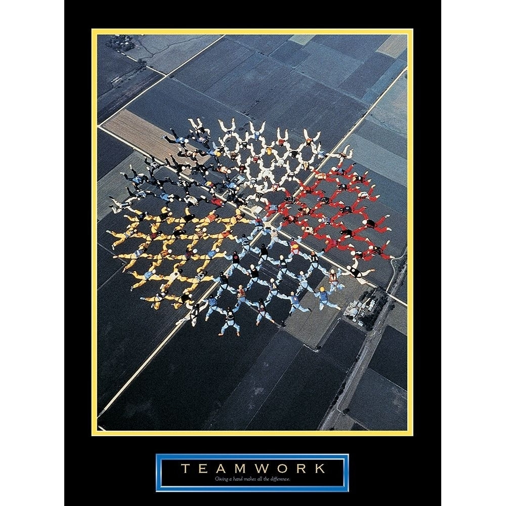 Skydivers - Teamwork Poster Print by Unknown Unknown F101605 Image 1