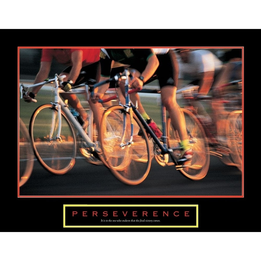 Perseverance - Bike Race Poster Print by Unknown Unknown F101543 Image 1