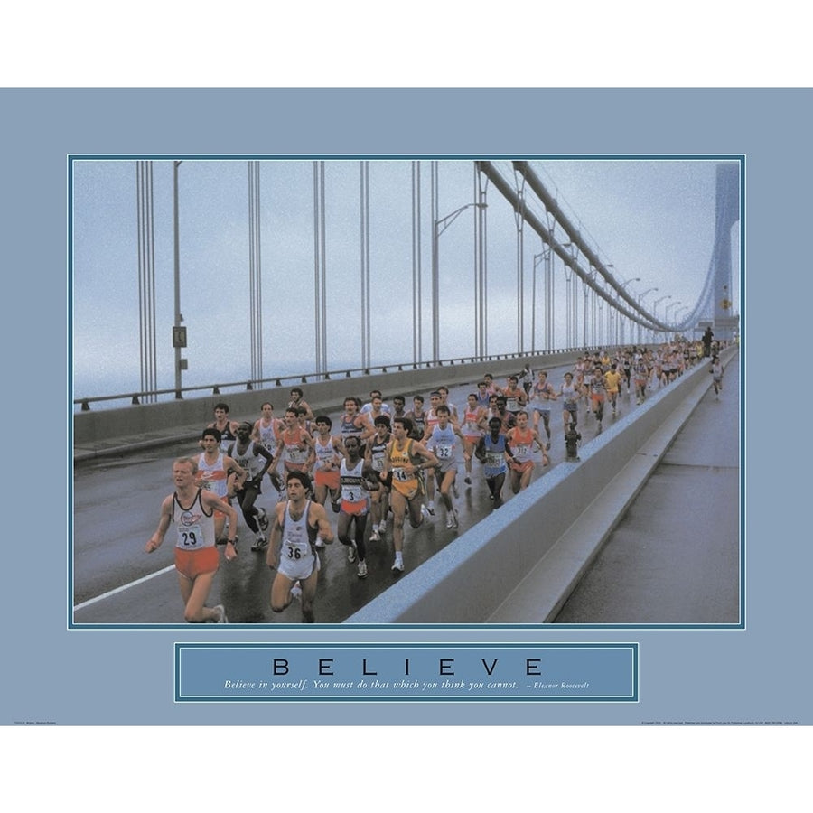 Believe - NYC Marathon Poster Print by Unknown Unknown Image 1