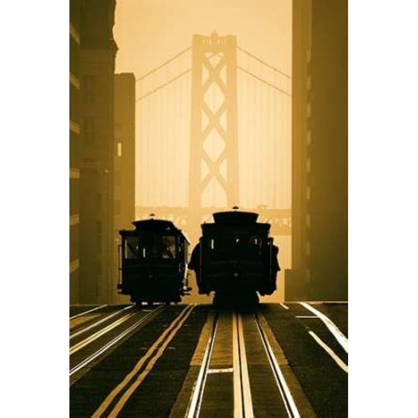 Cable Cars San Francisco Poster Print by Mitchell Funk Image 1