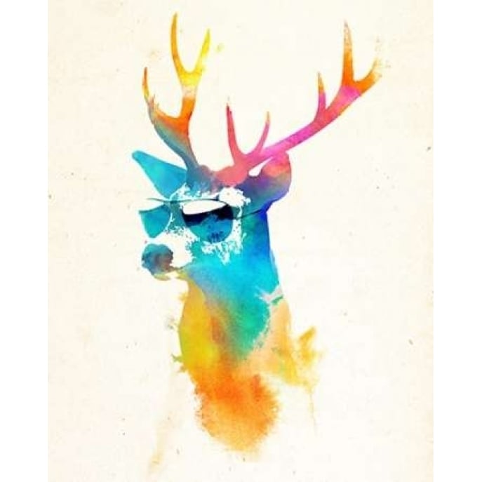 Sunny Stag Poster Print by Robert Farkas Image 2