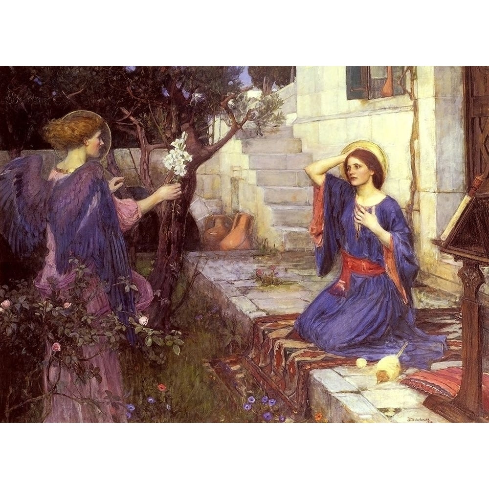 The Annunciation Poster Print by J. W. Waterhouse Image 1