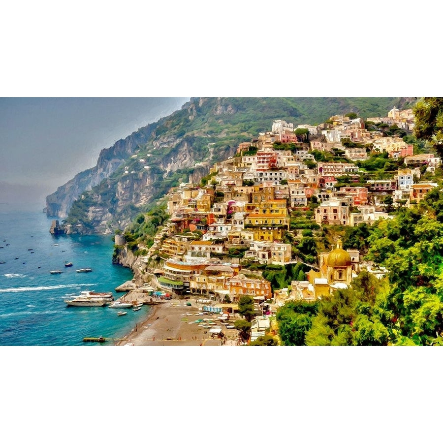 Positano Panorama Poster Print by Ronald Bolokofsky FAS2238 Image 1