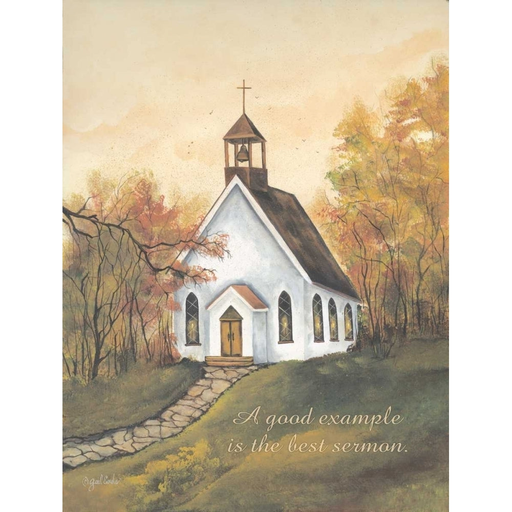 Autumn Church Poster Print by Gail Eads Image 1