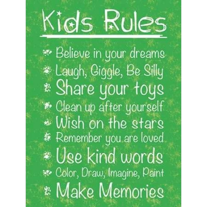 Kids Rules Poster Print by Lauren Gibbons Image 1