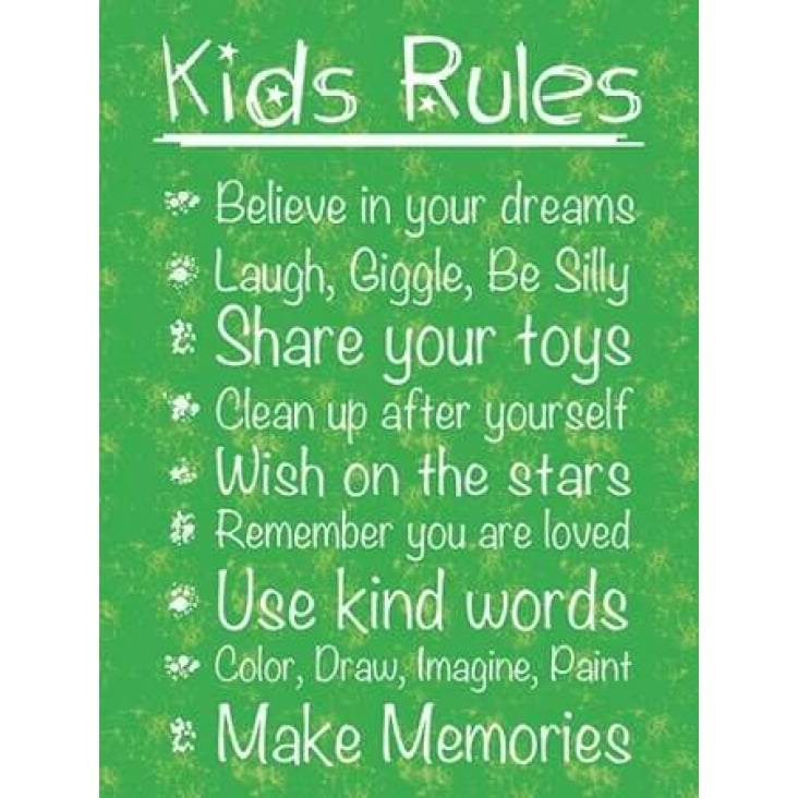 Kids Rules Poster Print by Lauren Gibbons Image 1