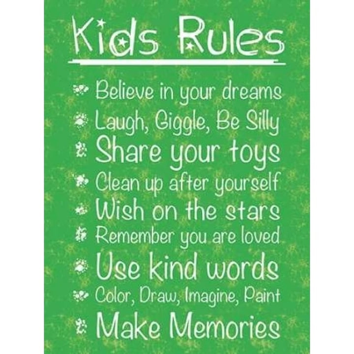 Kids Rules Poster Print by Lauren Gibbons Image 1