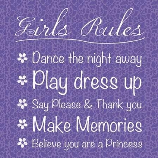 Girls Rules Poster Print by Lauren Gibbons GLSQ129G Image 1