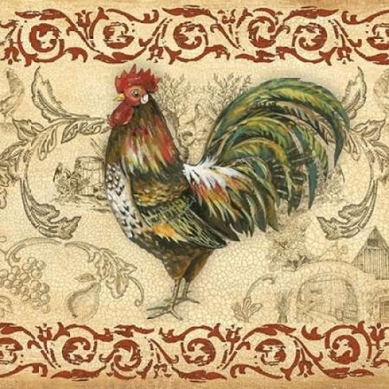 Toile Rooster IV Poster Print by Gregory Gorham Image 1