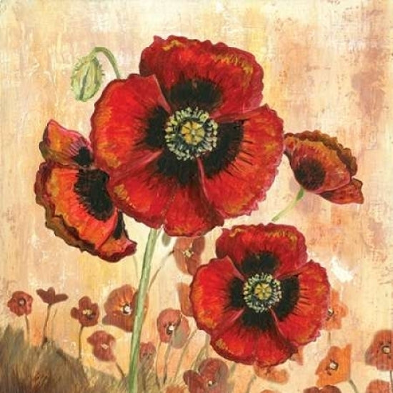 Big Red Poppies I Poster Print by Gregory Gorham Image 1