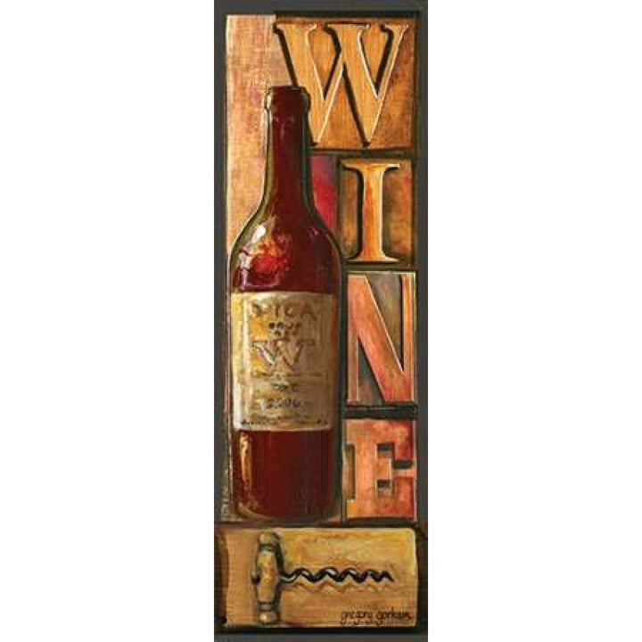 Type Set Wine Panel I Poster Print by Gregory Gorham Image 1