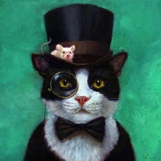 Tuxedo Cat Poster Print by Lucia Heffernan Image 1